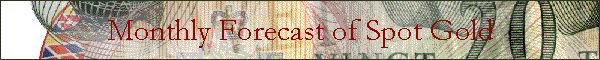 Monthly Forecast of Spot Gold
